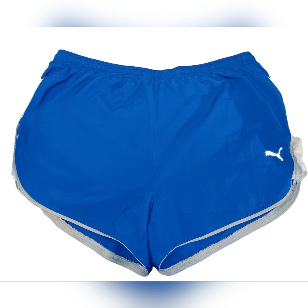 Puma Retro Style Shorts - Ocean Blue + White • Looks Like New -  Athletic